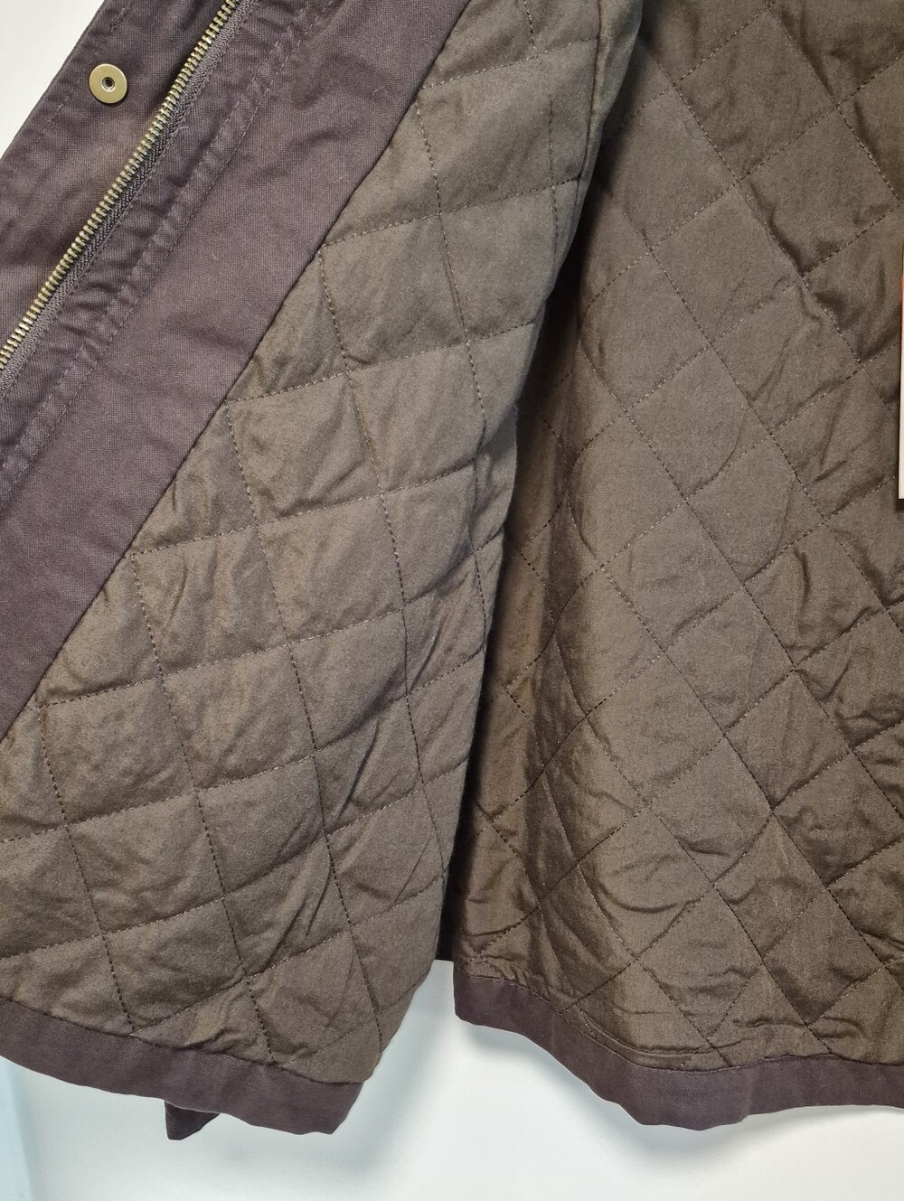 Hunter Barn Jacket Brown Canvas Corduroy Collar Boxy Oversized Sz L $149 NWT - Picture 12 of 16